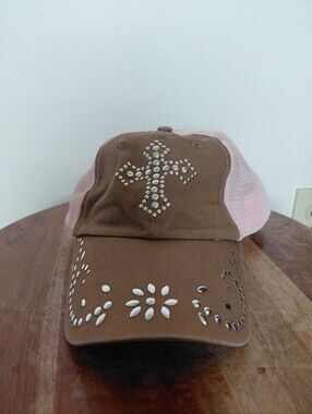 Womens M&F Western Blazin Roxx Brown & Pink Hat OS